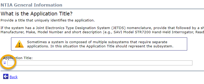 Classification Indicator Example